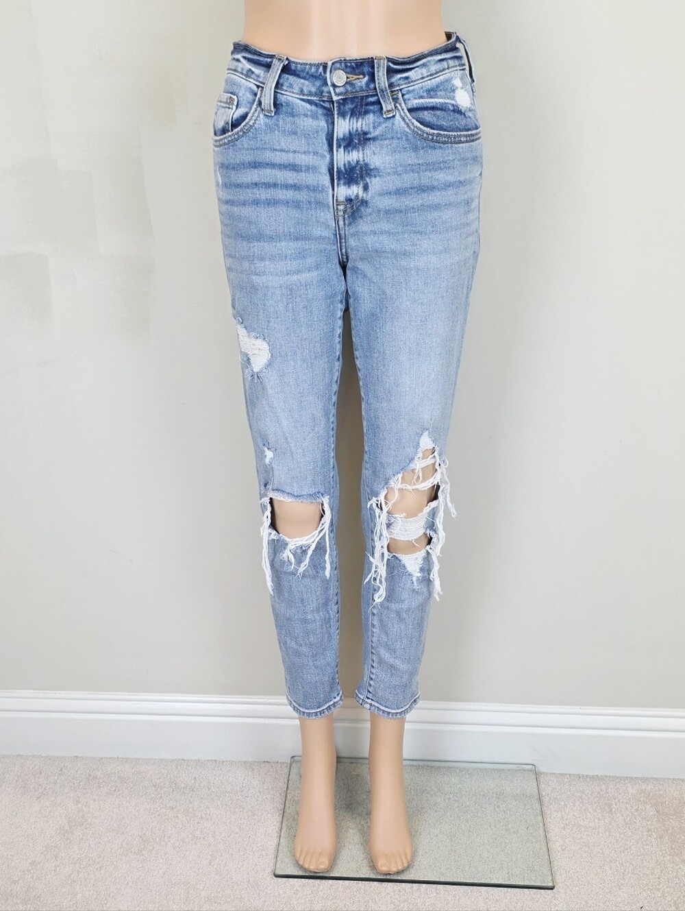 Willow + Root Ripped High Rise Ankle Skinny Jeans Pants